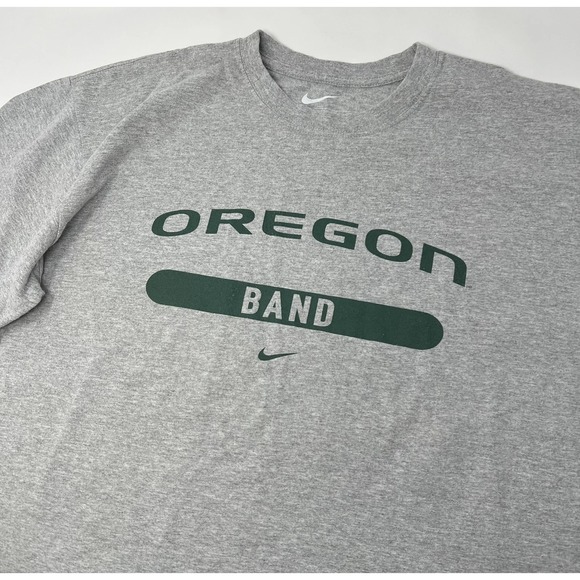 Nike Other - Nike Oregon Ducks Band T Shirt Men's Size Large Gray Green Center Swoosh